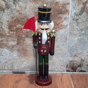 Burton Wooden Nutcracker Figurine 2007 Christmas Decor